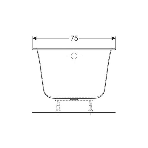 Geberit Soana Rechteckbadewanne 170x75cm