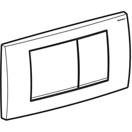 Geberit BetPl. Twinline30, für 2-Mengen-Sp. mattchrom-lackiert, easy-to-clean-besch