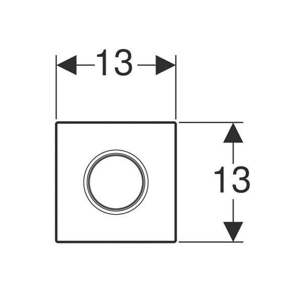 Geberit Typ 01 UR-Strg., pneum. Spülauslösung mattchrom lackiert, Etc.
