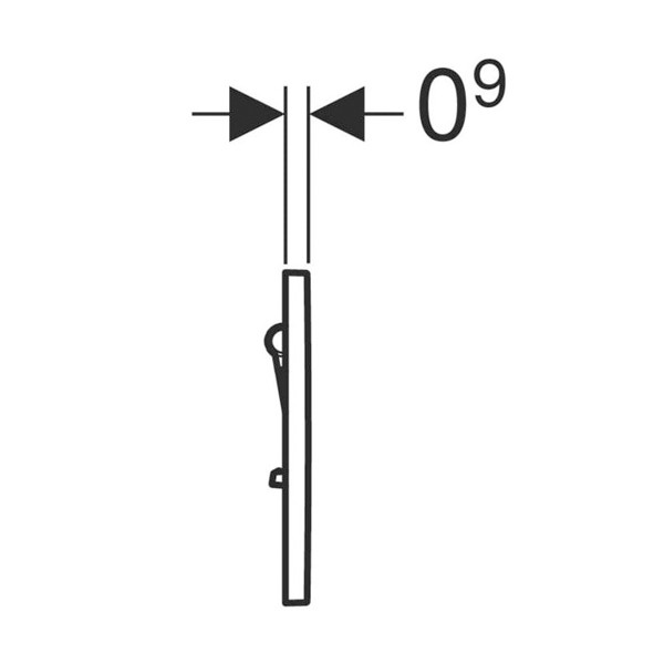 Geberit Typ 01 UR-Strg., pneum. Spülauslösung mattchrom lackiert, Etc.