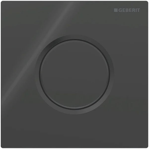 Geberit Typ 01 UR-Strg. mit pneum. Sp-Ausl. Round, tiefschwarz