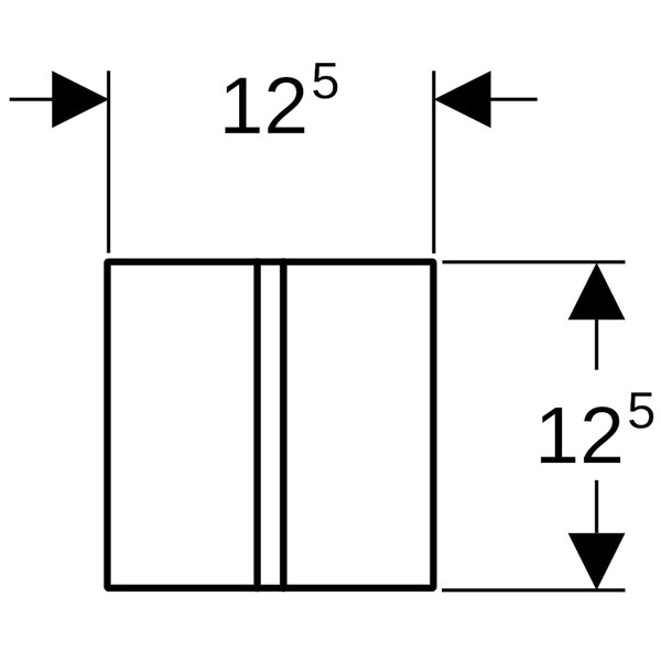 Geberit Typ 40 UR-Strg. m. elektron. Sp-Ausl. Batt.-Betr., Square, Glas, Lava