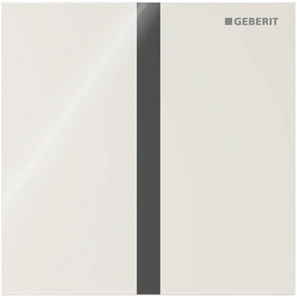 Geberit Typ 40 UR-Strg. m. elektron. Sp-Ausl. Batt.-Betr., Square, Glas, sand-grau