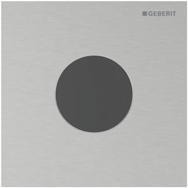Geberit Typ 40 UR-Strg. m. elektron. Sp-Ausl. Netz.-Betr., Round, edelst. gebü./Etc