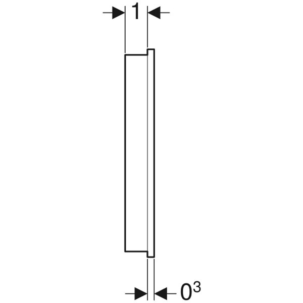 Geberit Wandbedienpanel, zu Geberit AquaClean Mera, Glas schwarz