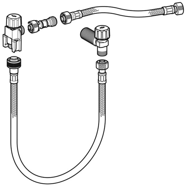 Geberit Wasseranschlussset unten zu Monolith Sanitärmodul für WC 101 cm