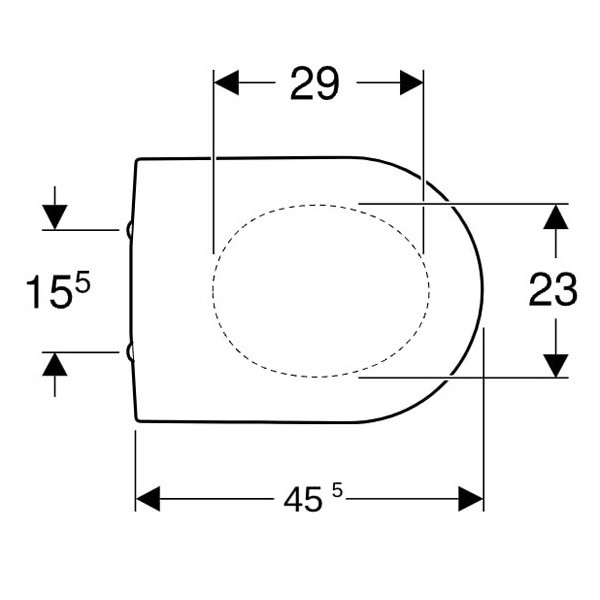 Geberit WC-Sitz iCon, Scharniere: Metall mit Absenkautomatik, weiß(alpin)