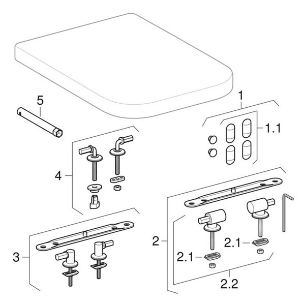 Geberit WC-Sitz Renova Plan, Scharnier: Metall, Absenkautomatik weiß(alpin)