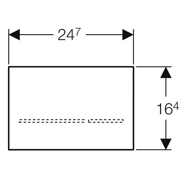 Geberit WC-Steuerung, Netz, Betätigungsplatte Sigma80, 2-Mengen-Spülung, berührungslos, Glas schwarz