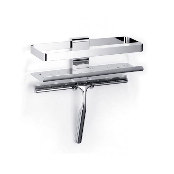 Duschkorb 'Newport' MC mit seitlichem Halter für Rasierer, Haken und Wischer