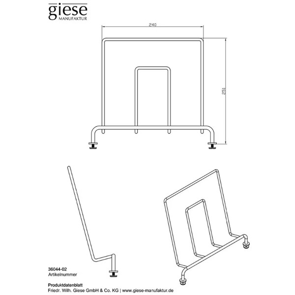 Giese Flatbord Journalhalter