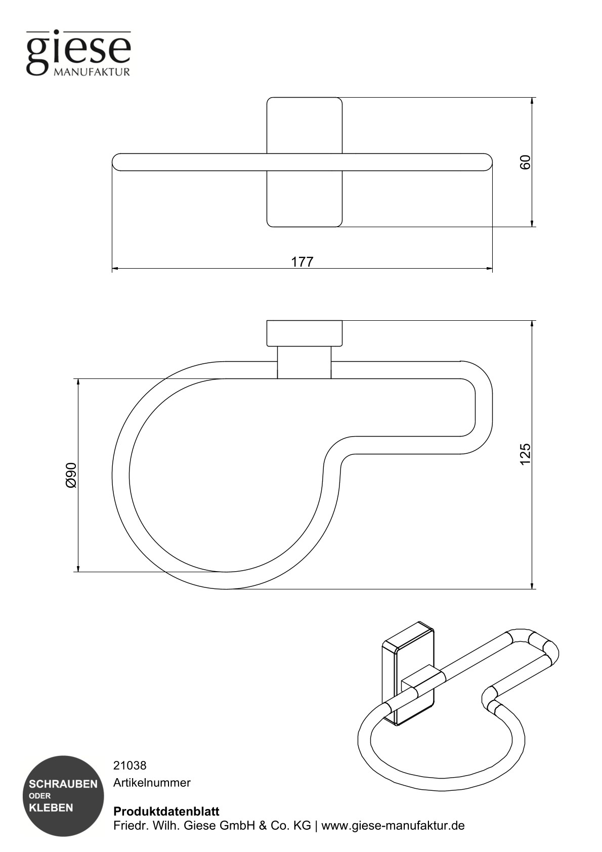 Giese Föhnhalter mit Glätteisenhalter
