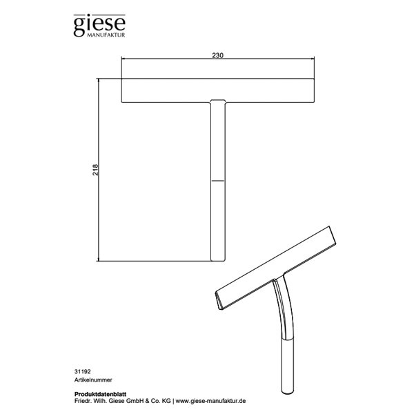 Giese Glasabzieher aus Silikon schwarz matt
