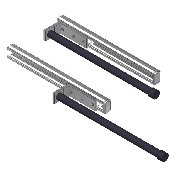 Giese Handtuchhalter einteilig ausziehbar schwarz matt L:300 mm