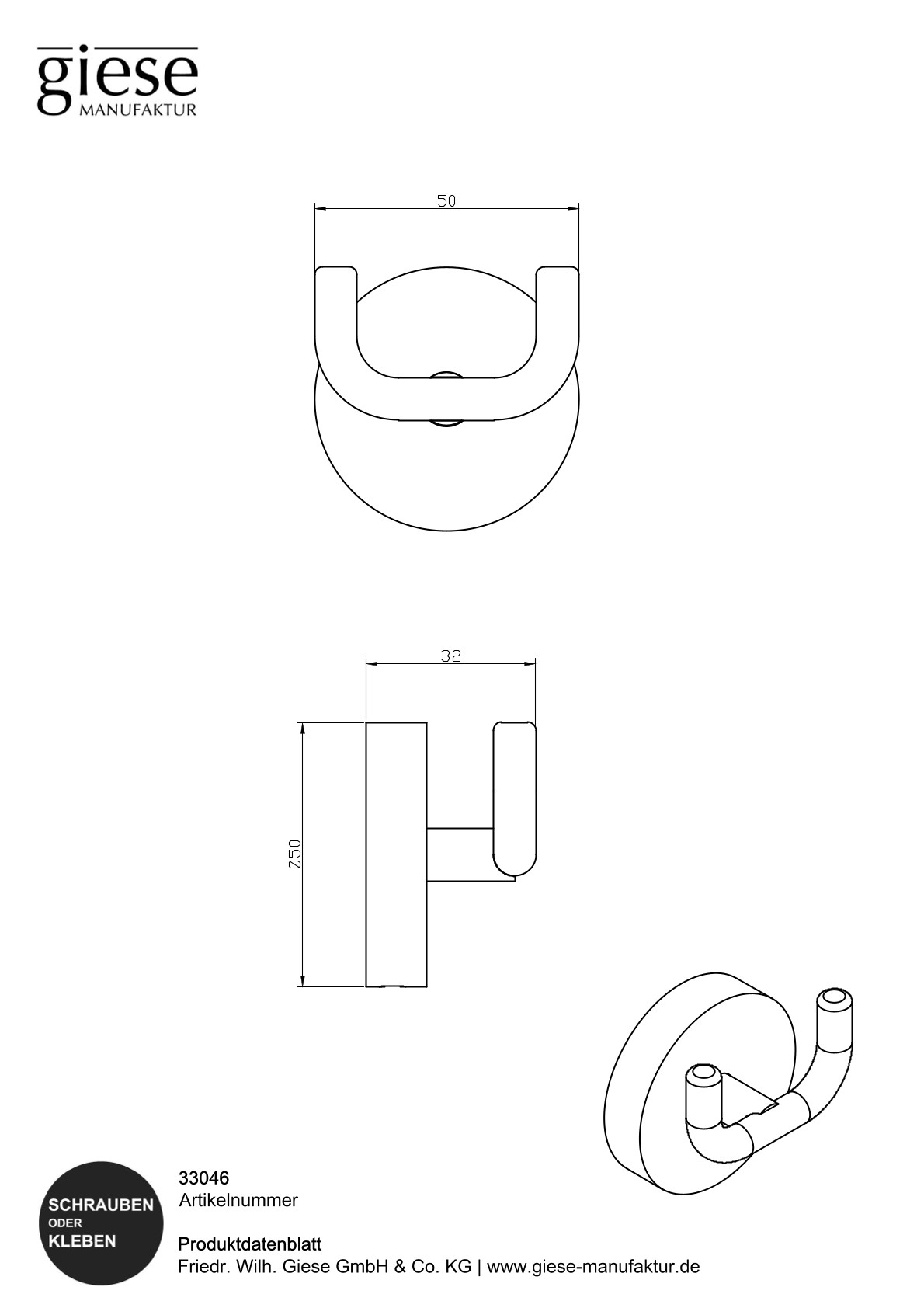 Haken MC mit 2 Rundhaken Stat. Warennr.: 83025000