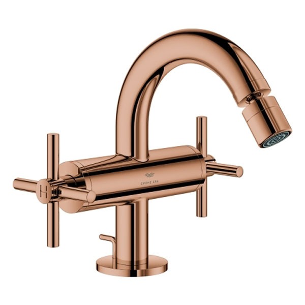 GROHE 2-Griff-Bidetbatt. Atrio 24353 Kreuz-Griff warm sunset