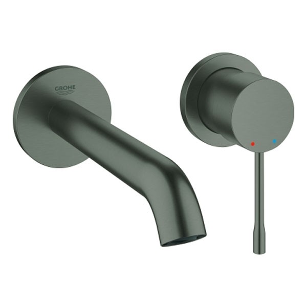 GROHE 2-L-WT-Wandbatt. Essence 29192_1 FMS Ausladung 183mm hard graphite geb.