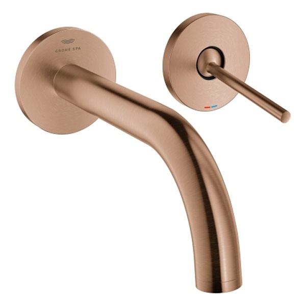 GROHE 2-L-WT-Wandbatterie Atrio 29410 FMS Ausladung 185mm warm sunset geb.