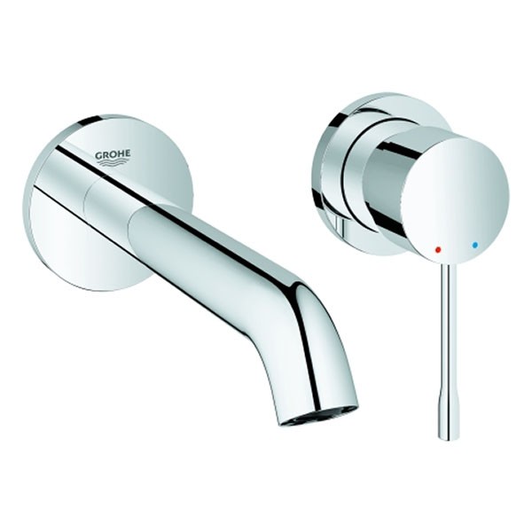 GROHE 2-Loch-WT-Wandbatterie Essence 29192_1 FMS Ausladung 183mm chrom