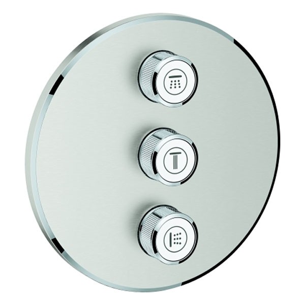 GROHE 3-fach Unterputzventil Grohtherm SmartControl 29122 rund FMS supersteel
