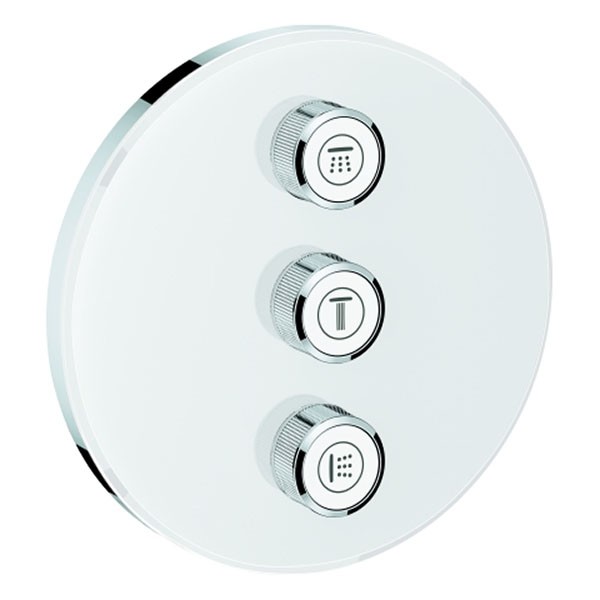 GROHE 3-fach Unterputzventil Grohtherm SmartControl 29152 rund FMS moon white