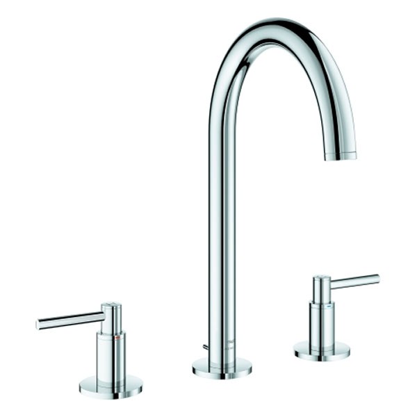 GROHE 3-Loch-WT-Batterie Atrio 20649 Rohrauslauf Hebelgriff chrom