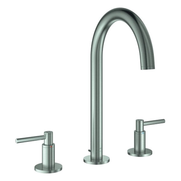 GROHE 3-Loch-WT-Batterie Atrio 20649 Rohrauslauf Hebelgriff supersteel