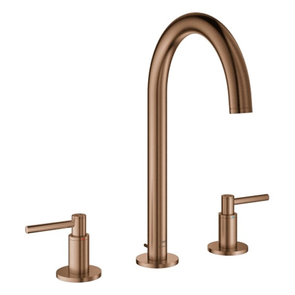GROHE 3-Loch-WT-Batterie Atrio 20649 Rohrauslauf Hebelgriff warm sunset geb