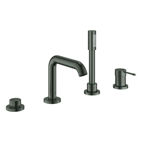 GROHE 4-Loch-Einhand-Wannenkombination Essence 25251_1 hard graphite gebürstet