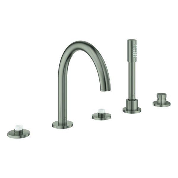 GROHE 5-L-Wannenkombin. Atrio Private C. 25224 für Hebelgriffe satin steel