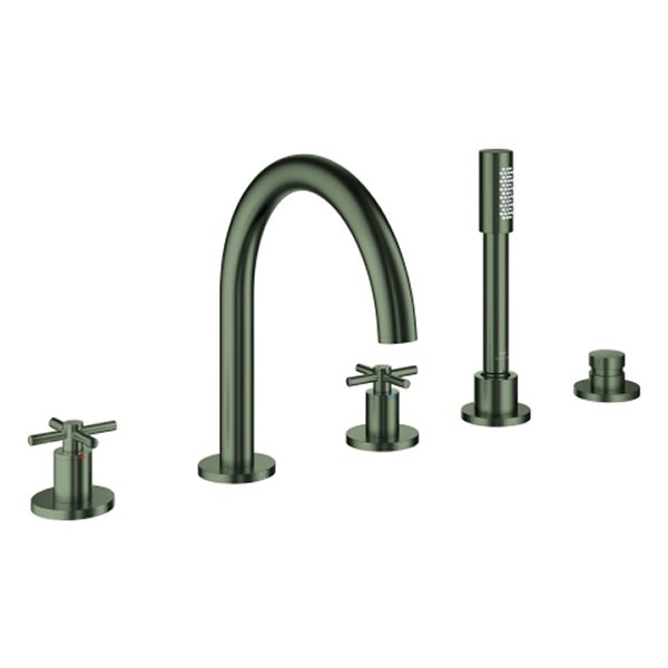 GROHE 5-Loch-Wannen-Kombination Atrio 29408 FMS Kreuz-Griff satin graphite