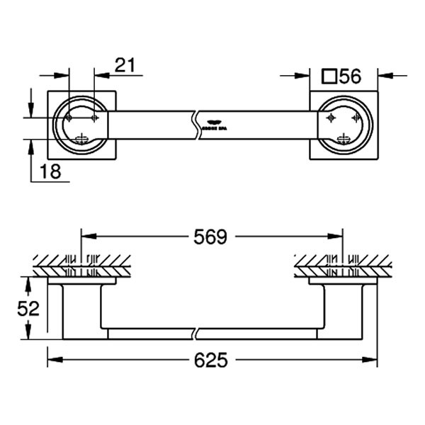 GROHE Badetuchhalter Allure 40341_1 satin graphite