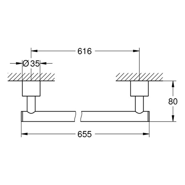 GROHE Badetuchhalter Atrio 40889 600mm warm sunset