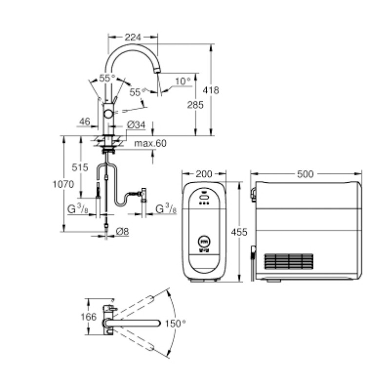 GROHE Blue Home Starter Kit 31455 Bluetooth/WIFI C-Ausl. warm sunset geb.