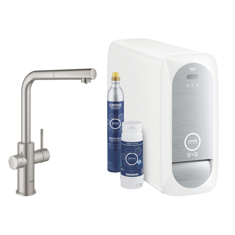 GROHE Blue Home Starter Kit 31539 auszb. Mousseur Bluetooth/WIFI L-Asl.supersteel