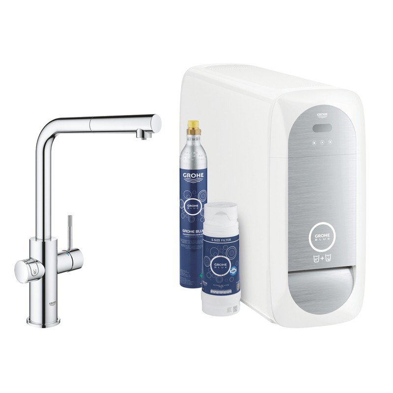 GROHE Blue Home Starter Kit 31539 auszb. Mousseur Bluetooth/WIFI L-Auslauf chrom