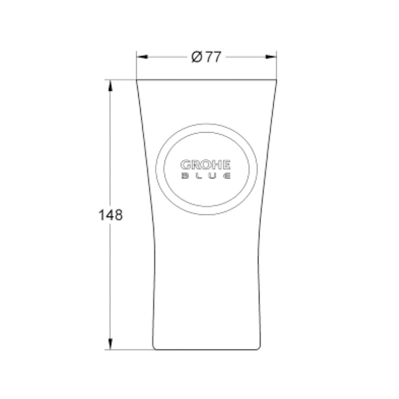 GROHE Blue Wassergläser 40437 6 Kristallgläser mit GROHE Blue Dekor