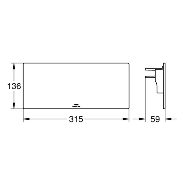 GROHE Dusch-/Wannenablage Allure 18968_1 für 32846001/32826001 transparent
