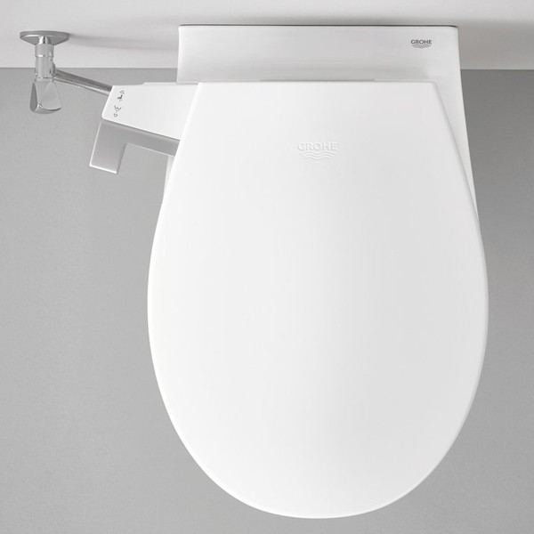 GROHE Dusch-WC-Aufsatz Bau Keramik und Bau Keramik Wand-Tiefspül-WC Abgang waagerecht weiß