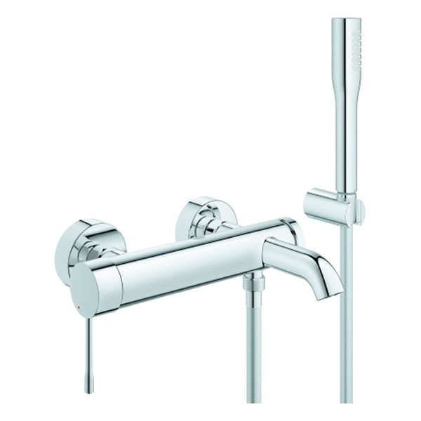 GROHE EH-Wannenbatterie Essence 25249_1 mit Brausegarnitur chrom