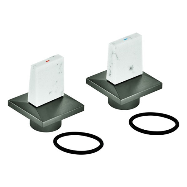 GROHE Griffpaar 101334 Allure Brilliant hard graphite gebürstet