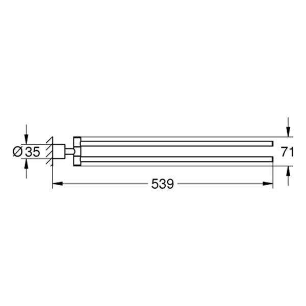 GROHE Handtuchhalter Atrio 40888 2-armig chrom