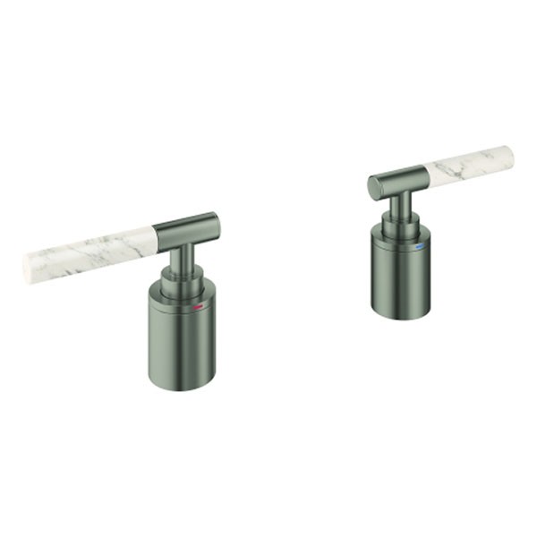 GROHE Hebelgriffe Atrio Private C. 48464 White Attica Caesarstone satin steel