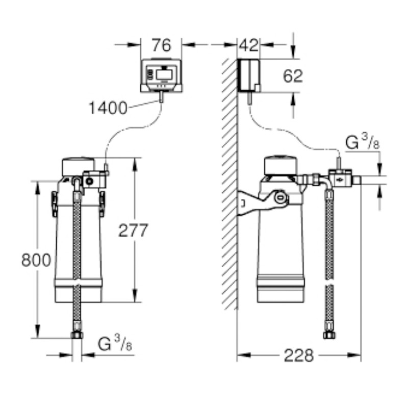 GROHE Red Filter mit Filterkopf BWT 40438 für stark kalkhaltiges Wasser