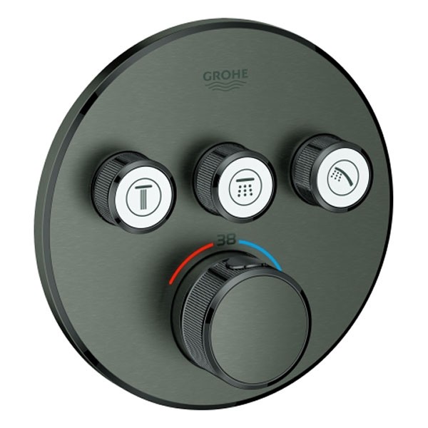 GROHE Thermostat Grohtherm SmartControl 29121 FMS rund 3 ASV hard graphite geb.