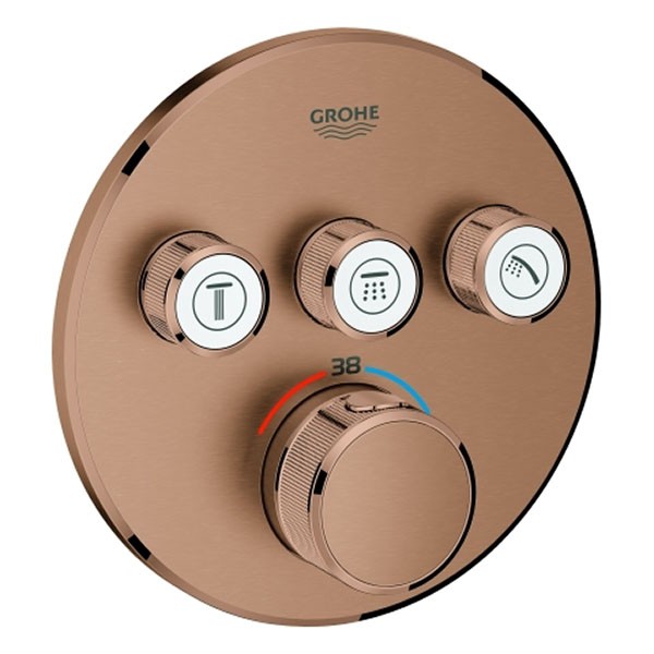 GROHE Thermostat Grohtherm SmartControl 29121 FMS rund 3 ASV warm sunset geb.