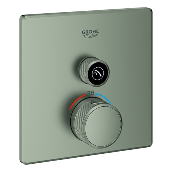 GROHE Thermostat Grohtherm SmartControl 29123 eckig FMS 1 ASV satin steel