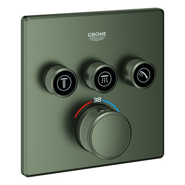 GROHE Thermostat Grohtherm SmartControl 29126 eckig FMS 3 ASV satin graphite