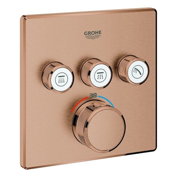 GROHE Thermostat Grohtherm SmartControl 29126 eckig FMS 3 ASV warm sunset geb.