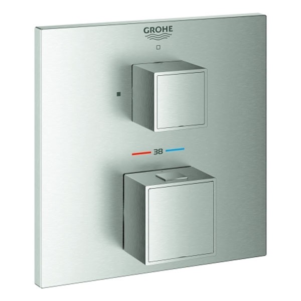 GROHE THM-Brausebatterie Grohtherm Cube 24153 FMS für 35600 supersteel